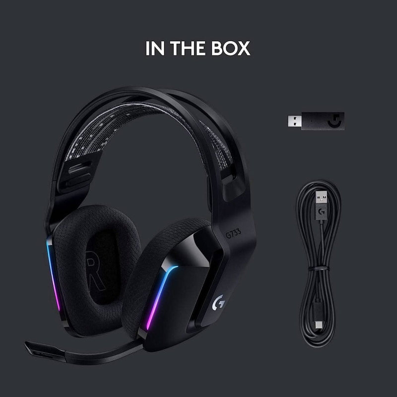 LOGITECH G733 RGB WIRELESS GAMING HEADPHONE BLACK - SWIFT PERIPHERALS1085313