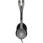 Logitech H110 3.5mm Wired Dual Plug Computer Stereo Headset with Mic - Black - SWIFT PERIPHERALS981-000459