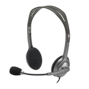 Logitech H110 3.5mm Wired Dual Plug Computer Stereo Headset with Mic - Black - SWIFT PERIPHERALS981-000459
