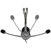 Logitech H110 3.5mm Wired Dual Plug Computer Stereo Headset with Mic - Black - SWIFT PERIPHERALS981-000459