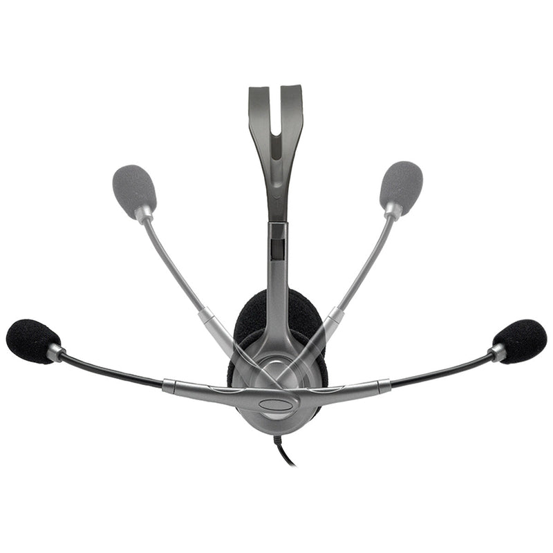 Logitech H110 3.5mm Wired Dual Plug Computer Stereo Headset with Mic - Black - SWIFT PERIPHERALS981-000459