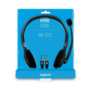 LOGITECH H110 WIRED HEADPHONES WITH MIC - SWIFT PERIPHERALS108000