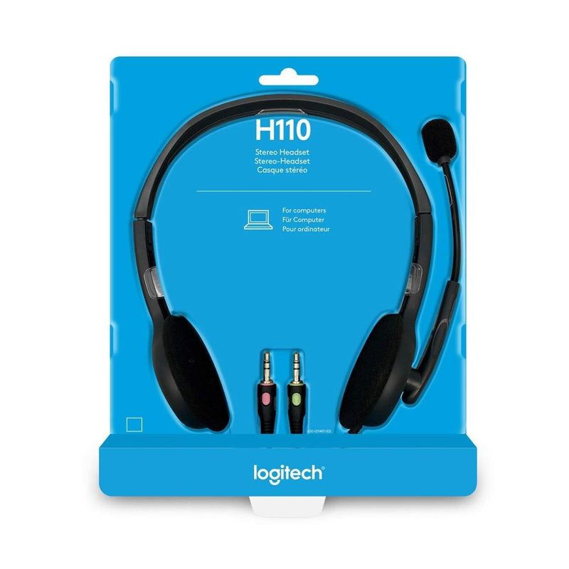 LOGITECH H110 WIRED HEADPHONES WITH MIC - SWIFT PERIPHERALS108000