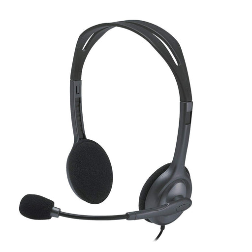 Logitech H111 3.5mm Wired Stereo Headset with 180° Rotating Microphone - Black - SWIFT PERIPHERALS981-000588