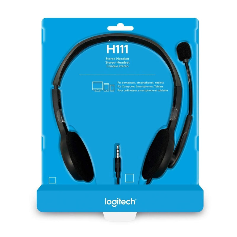LOGITECH H111 WIRED STEREO HEADSET WITH MIC - SWIFT PERIPHERALS100213