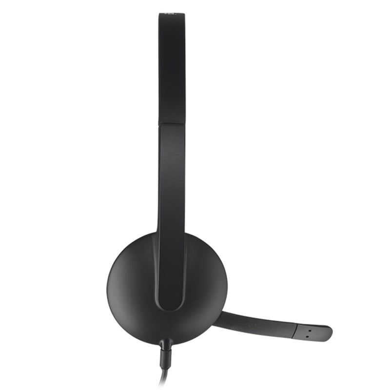 Logitech H340 USB Wired Headphone with Noise Cancelling Rotatable Mic - Black - SWIFT PERIPHERALS981-000476