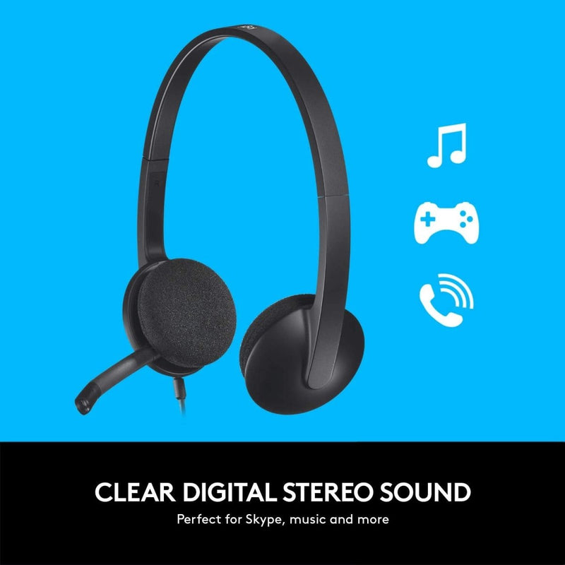 LOGITECH H340 WIRED HEADPHONES WITH MIC - SWIFT PERIPHERALS1082808