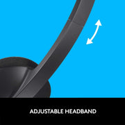 LOGITECH H340 WIRED HEADPHONES WITH MIC - SWIFT PERIPHERALS1082808