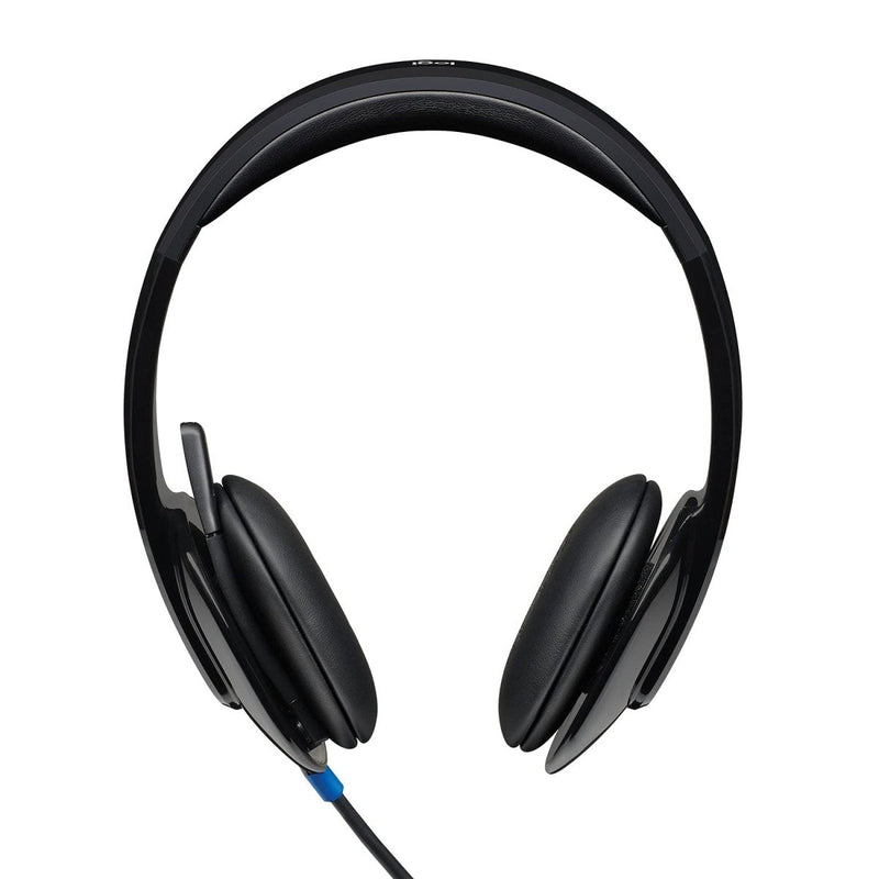 LOGITECH H540 STEREO WIRED ON EAR HEADPHONES WITH MIC WITH NOISE - CANCELLING USB - SWIFT PERIPHERALS1088938
