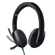 LOGITECH H540 STEREO WIRED ON EAR HEADPHONES WITH MIC WITH NOISE - CANCELLING USB - SWIFT PERIPHERALS1088938