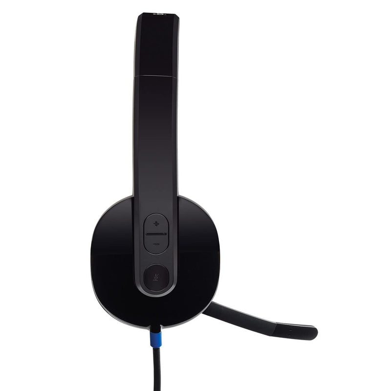 LOGITECH H540 STEREO WIRED ON EAR HEADPHONES WITH MIC WITH NOISE - CANCELLING USB - SWIFT PERIPHERALS1088938