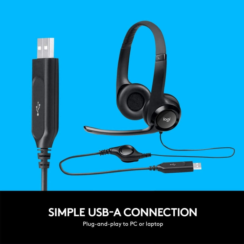 LOGITECH HEADPHONE H - 390 - SWIFT PERIPHERALS1082898