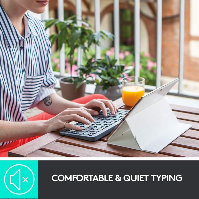 Logitech K380 Bluetooth Wireless Multi - Device Black Keyboard with Up to 3 Devices Connectivity and 2 Year Battery Life - SWIFT PERIPHERALS920-007596