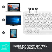 Logitech K380 Bluetooth Wireless Multi - Device Black Keyboard with Up to 3 Devices Connectivity and 2 Year Battery Life - SWIFT PERIPHERALS920-007596