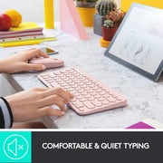 LOGITECH K380S WIRELESS MULTI - DEVICE BLUETOOTH KEYBOARD ROSE - SWIFT PERIPHERALS1089735