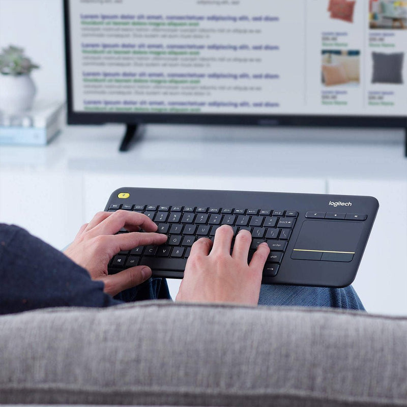 Logitech K400 Plus 2.4 GHz Wireless Keyboard with Built - in Touchpad - Black - SWIFT PERIPHERALS920-007165