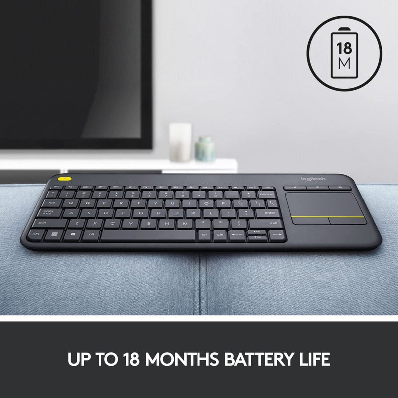 LOGITECH K400 PLUS WIRELESS TOUCH KEYBOARD - SWIFT PERIPHERALS101008