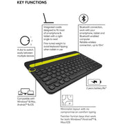 Logitech K480 Wireless Multi - Device Keyboard Black with Bluetooth Connectivity Up to 10m Range - SWIFT PERIPHERALSK480