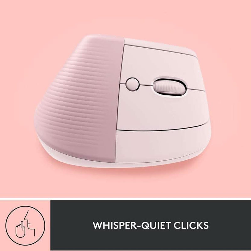 LOGITECH LIFT VERTICAL ERGONOMIC MOUSE WIRELESS ROSE/DARKROSE - SWIFT PERIPHERALS910-006481
