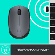 LOGITECH M170 WIRELESS MOUSE - SWIFT PERIPHERALS101417