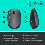 LOGITECH M171 WIRELESS MOUSE - SWIFT PERIPHERALS101418