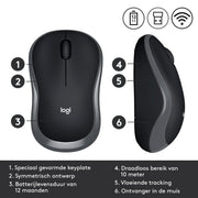 LOGITECH M185 WIRELESS USB MOUSE - SWIFT PERIPHERALS101419