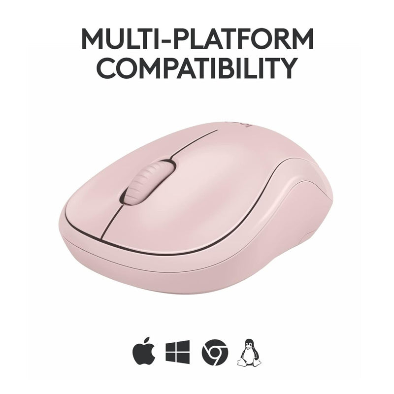 LOGITECH M240 SILENT BLUETOOTH MOUSE, WIRELESS ROSE - SWIFT PERIPHERALS1089758