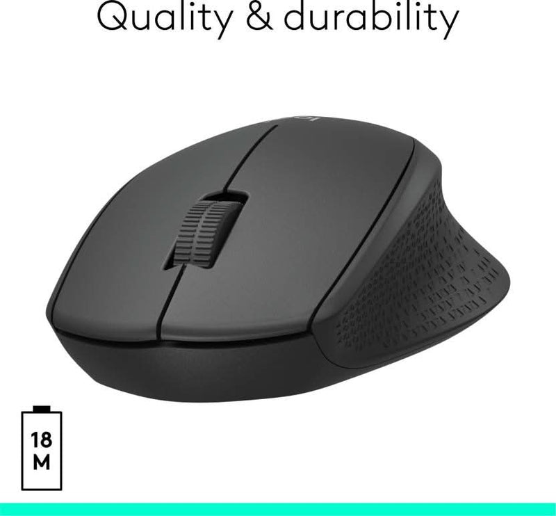 LOGITECH M331 SILENT MOUSE BLACK - SWIFT PERIPHERALS1089345