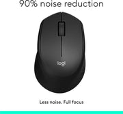 LOGITECH M331 SILENT MOUSE BLACK - SWIFT PERIPHERALS1089345