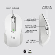 LOGITECH M650 WIRELESS MOUSE WHITE - SWIFT PERIPHERALS107387