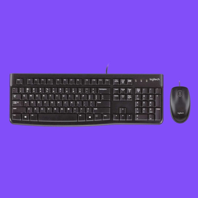 LOGITECH MK120 WIRED USB KEYBOARD AND MOUSE COMBO - SWIFT PERIPHERALS100940
