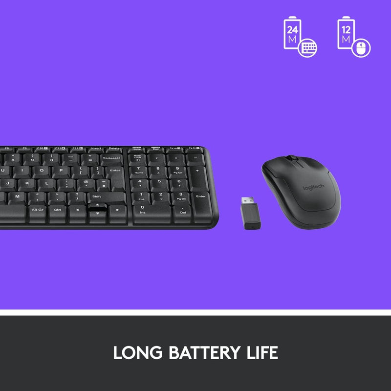 LOGITECH MK220 COMPACT WIRELESS KEYBOARD AND MOUSE COMBO - SWIFT PERIPHERALS100953