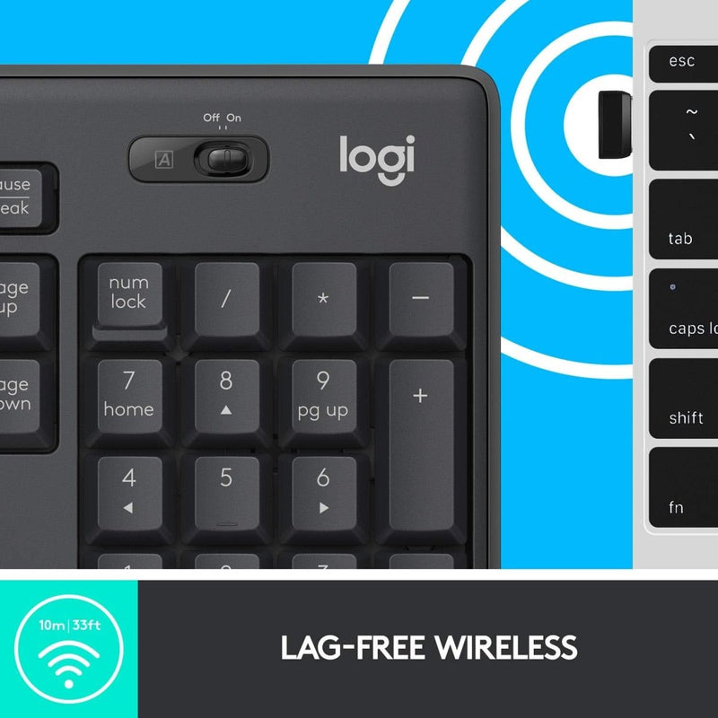 LOGITECH MK295 WIRELESS KEYBOARD AND MOUSE COMBO - SWIFT PERIPHERALS100957