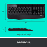 Logitech MK345 2.4 GHz Full - Size Wireless Keyboard and Mouse Combo - SWIFT PERIPHERALSMK345