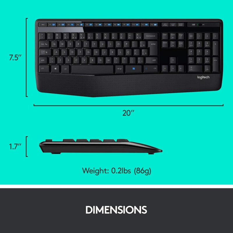 Logitech MK345 2.4 GHz Full - Size Wireless Keyboard and Mouse Combo - SWIFT PERIPHERALSMK345