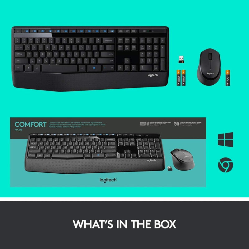 Logitech MK345 2.4 GHz Full - Size Wireless Keyboard and Mouse Combo - SWIFT PERIPHERALSMK345