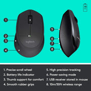 Logitech MK345 2.4 GHz Full - Size Wireless Keyboard and Mouse Combo - SWIFT PERIPHERALSMK345