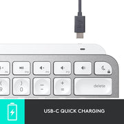Logitech MX Keys Mini for Mac Minimalist Wireless Illuminated Keyboard - Pale Gray - SWIFT PERIPHERALS920-010528