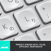 Logitech MX Keys Mini for Mac Minimalist Wireless Illuminated Keyboard - Pale Gray - SWIFT PERIPHERALS920-010528