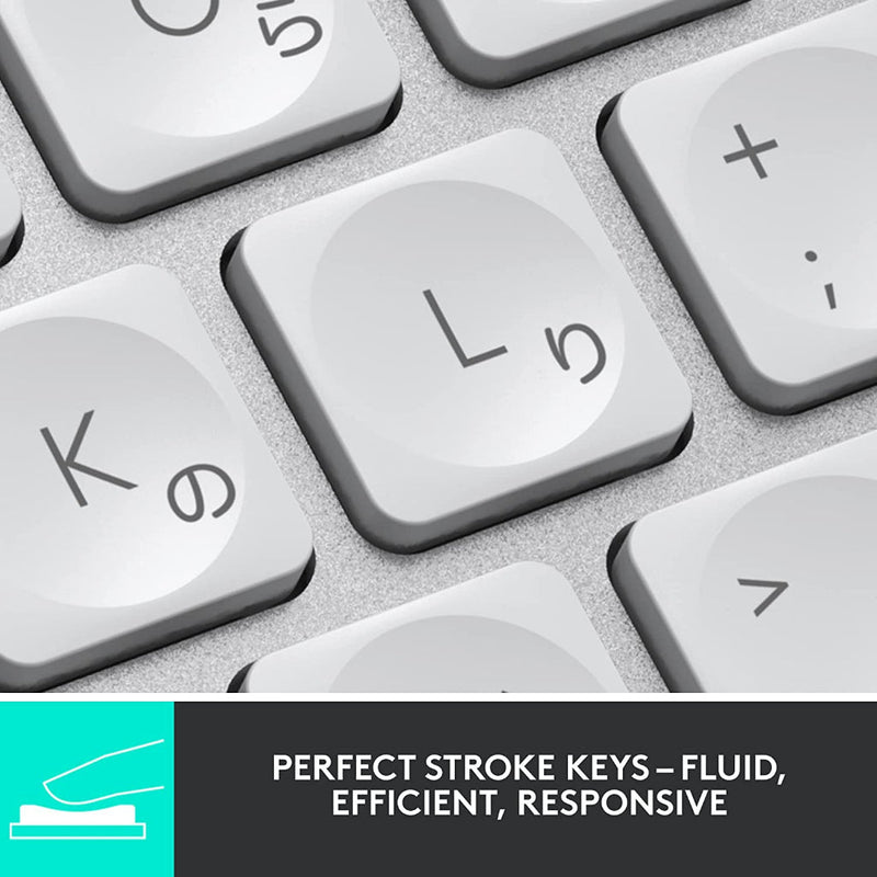 Logitech MX Keys Mini for Mac Minimalist Wireless Illuminated Keyboard - Pale Gray - SWIFT PERIPHERALS920-010528