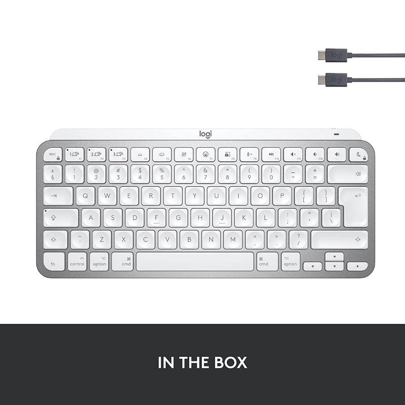 Logitech MX Keys Mini for Mac Minimalist Wireless Illuminated Keyboard - Pale Gray - SWIFT PERIPHERALS920-010528