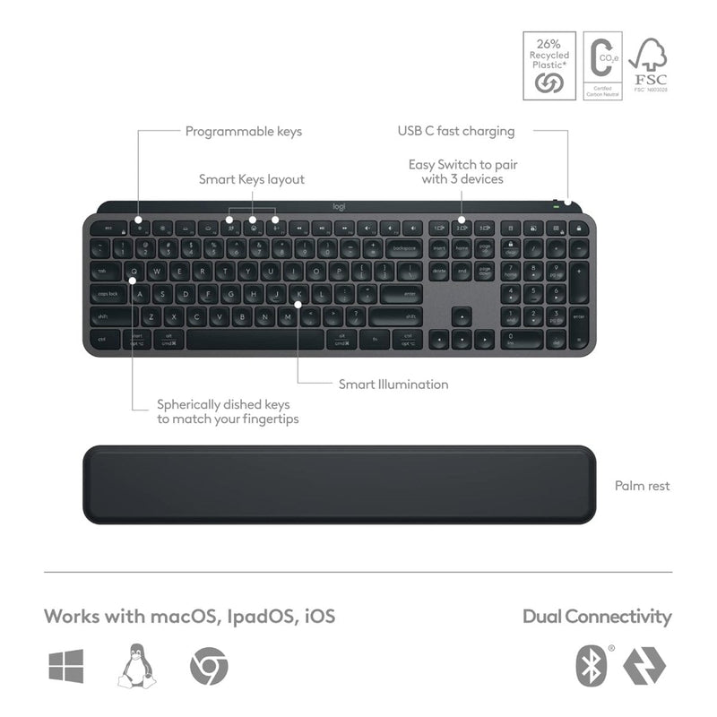 LOGITECH MX KEYS S COMBO KEYBOARD - SWIFT PERIPHERALS1085865