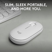 LOGITECH PEBBLE MOUSE 2 M350S SLIM BLUETOOTH WIRELESS MOUSE WHITE - SWIFT PERIPHERALS1093319