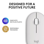 LOGITECH PEBBLE MOUSE 2 M350S SLIM BLUETOOTH WIRELESS MOUSE WHITE - SWIFT PERIPHERALS1093319