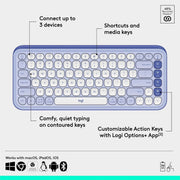 LOGITECH POP ICON BLUETOOTH KEYBOARD WHITE - SWIFT PERIPHERALS1090736