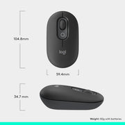 LOGITECH POP ICON COMPACT AND PORTABLE WIRELESS BLUETOOTH MOUSE - GRAPHITE - SWIFT PERIPHERALS1090737