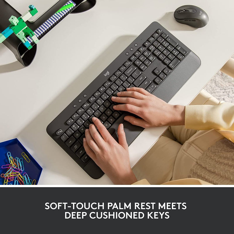 Logitech Signature K650 Wireless Bluetooth Keyboard with Palm Rest - Black - SWIFT PERIPHERALS920-010955