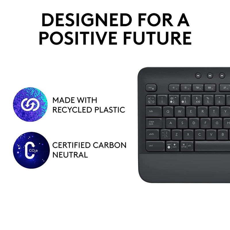 Logitech Signature K650 Wireless Bluetooth Keyboard with Palm Rest - Black - SWIFT PERIPHERALS920-010955