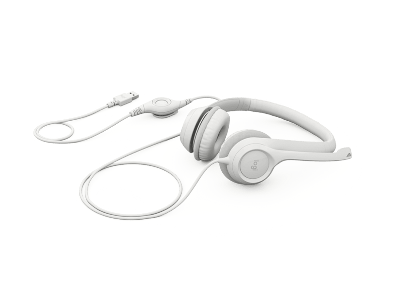LOGITECH USB HEADSET H390 - OFF WHITE - SWIFT PERIPHERALS981-001287
