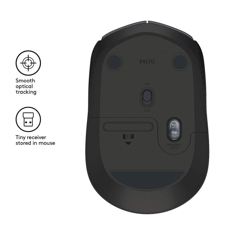 LOGITECH WIRELESS MOUSE M171 GREY MOUSE - SWIFT PERIPHERALS1090877